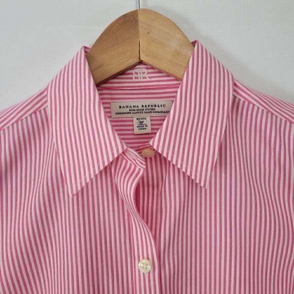 Banana Republic Non Iron Fitted Striped Shirt - Picture 2 of 12